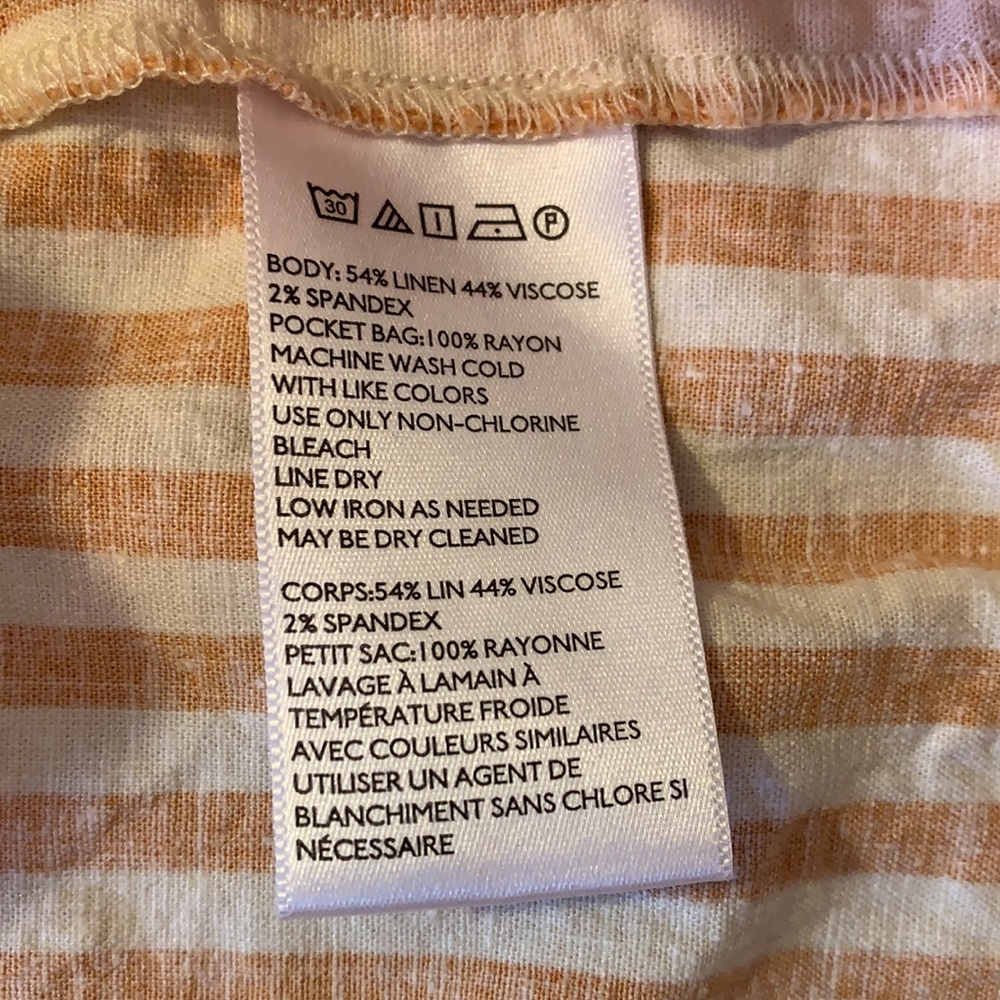 Urban Outfitters Rosie Ruffle Skirtall Overall Orange Stripe, XS - Picture 13 of 15